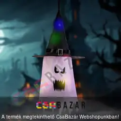 Halloween-i LED-es dekoráció - szellem - rózsaszín - 75 x 35 cm