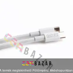 Adatkábel Type-C - Type-C 1 méter fehér - 3A 60W