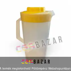 Műanyag kancsó színes tetővel 2 L