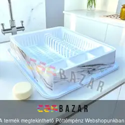 Edényszárító tálcával - fehér márvány