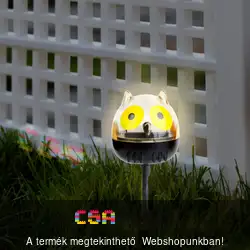 LED-es szolár lámpa hidegfehér 5 x 5 x 15 cm - bagoly