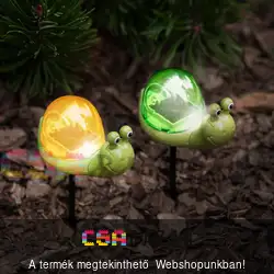 LED-es szolár lámpa hidegfehér 10 x 6 x 15 cm - csiga