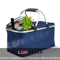 Alumínium 2 füles hűtőtáska 49 x 28 x 25 cm 21 L - kék