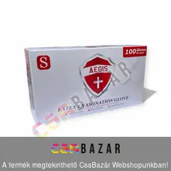 Gumikesztyű latex púderes S 100 db/doboz - Aegis