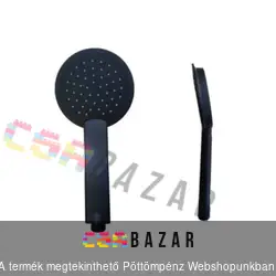 Kézi zuhanyfej 1 állású maxi - fekete - vízkőmentes