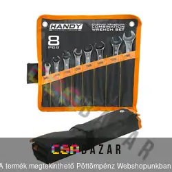 8 db-os kombinált csillag-villáskulcs készlet asztható tárolóval