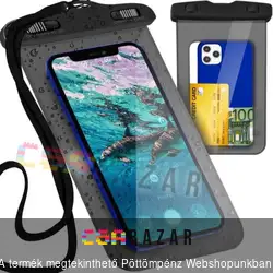 Vízálló telefontok, igazolványtok 18 x 9,5 cm - fekete