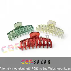 Műanyag, színes hajcsat 110 mm - nagy