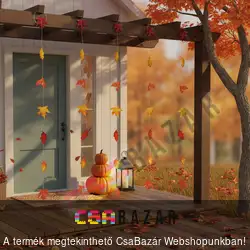 Őszi dekoráció - falevelek girland - felakasztható - 2,1 m - 4 db / csomag