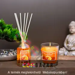 Illatgyertya és pálcikás illatosító szett - sütőtök - 120 g + 100 ml