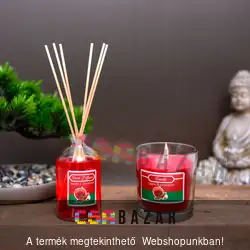Illatgyertya és pálcikás illatosító szett - alma, fahéj - 120 g + 100 ml