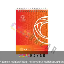 Spirál notesz négyzetrácsos 80 lapos A7