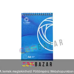 Spirál notesz vonalas 60 lapos A6