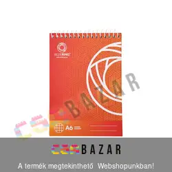 Spirál notesz négyzetrácsos 60 lapos A6