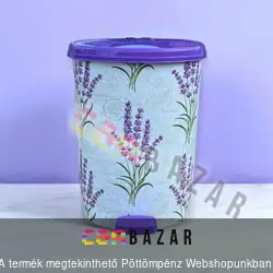 Pedálos szemetes kuka 11 L - Levendula mintás