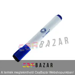 Táblamarker, táblafilc 3 mm kerekített csúcs, mágnessel, törlővel - kék - Bluering