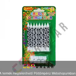 8 db-os szülinapi gyertya, tortagyertya szett - foci mintás