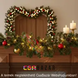 Műfenyő girland 270 cm PVC - sötét zöld
