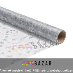 Karácsonyi asztalterítő futó - szürke / ezüst színű - 180 x 28 cm