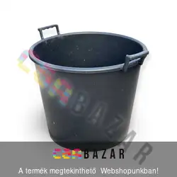 Műanyag erős füles dézsa 90L - fekete