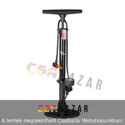 Nyomásmérővel ellátott motorszelepes kézi pumpa - 38 x 500 mm - fekete