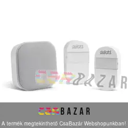 Vezetéknélküli csengő és éjjelifény Kinetic 2 az 1-ben - két kültéri egység - 150m - fehér