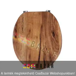 MDF WC ülőke acél zsanérokkal - rusztikus tölgyfa mintázattal