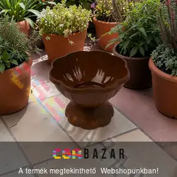Talpas cserép 32cm - sötétbarna