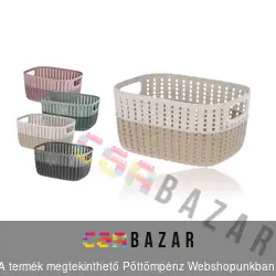 Fonott mintás műanyag kosár 28 x 22 x 15 cm - 8L